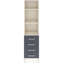 Arges Dolap 3 Raflı 4 Çekmeceli 44x30x182 Aytaşı-antrasit Aytaşı