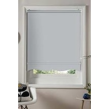 Gri Mat Etek Dilimli Stor Perde Gri