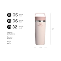 Café-to-go Termos Bardak 0.47 Litre - Pembe Kuvars Rose Quartz Paslanmaz Çelik Çok Renkli