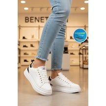 United Colors Of Benetton Beyaz Bağcıklı Cilt Unisex Spor Ayakkabı Bnı-12098 G
