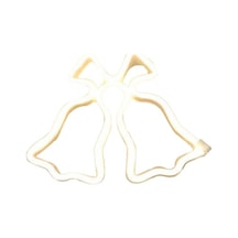 Usb Ve Pille Çalışan Led Neon Işık, Noel, Doğum Günü, Düğün, Çocuk Odası Dekorasyonu Çıngırak Şeklinde-beyaz Diğer Diğer