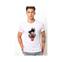 Anime Dragon Ball Baskılı Beyaz Erkek Tshirt (531010001)