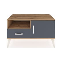Hyperion Şifonyer 2 Raflı Tek Çekmeceli Tek Kapaklı 88x44x48 Çam-antrasit Antrasit