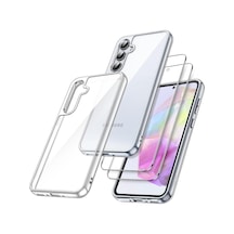 Galaxy A35 Şeffaf Kılıf + Cam Ekran Koruyucu (1 CAM 1 KILIF)