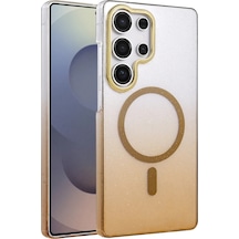 Muratech Newface Samsung Galaxy Uyumlu  S25 Ultra Glossy Magsafe Kapak - Çöl Titanyum