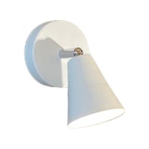 Rsylight Metal Mafsallı Beyaz Spot 180 Derece Armatür Aplik Günışığı Led Ampullü Siyah