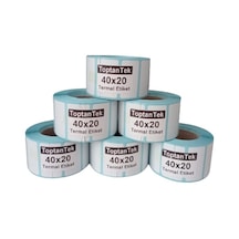 40X20 TERMAL ETİKET TOPLAM 6 RULO (TAM METRAJ) 1.KALİTE