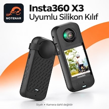 Motenar Insta360 X3 Uyumlu Şeffaf Lens Koruyucu 2 Adet Siyah