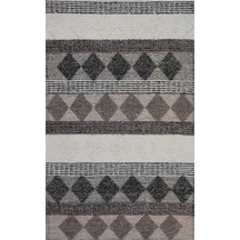 Eko Halı Jade Jd 01 Grey Naturel Kazak Örgü Desenli El Dokuma Örgü Halı - 130X190