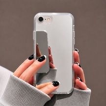 Ennar İphone 7 Uyumlu Aynalı Kılıf Mirror Glass Kamera Korumalı Gün Boyu Makyaj Kontrolü Şeffaf