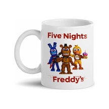 Five Nights Freddy's Baskılı Kupa Bardak D01 Beyaz