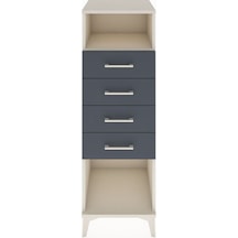 Hyperion Dolap Tek Raflı 4 Çekmeceli 44x44x134 Aytaşı-antrasit Aytaşı