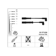 Ngk 4746 Buji Kablo Seti Fiat 500 Doblo Fiorino Linea Punto 1.2 1.4