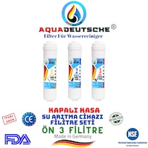 Kapalı Kasa 3 Ön Filtre Su Arıtma Cihazı Filtre Seti