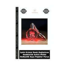 Işıklı Kristal Renk Değiştiren Anahtarlık Işıltılı Model Hediyelik Eşya Popüler Parça