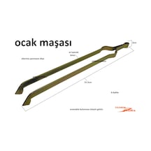 Ocak Maşası Şömine Maşası Maşası Soba Maşası Uzun Sağlam 51 Cm At