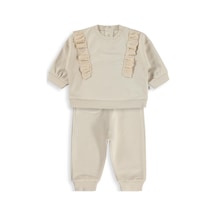 Civil Baby Fırfırlı Basic 6-18 Ay Takım - Bej Taş Rengi