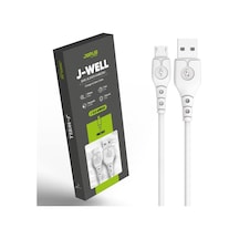 Jopus Universal Micro Data Kablosu Jo-dk9 J-well, Beyaz, 1mt 0.1 M