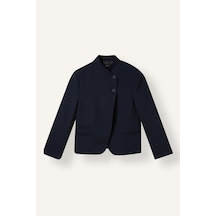Defacto Boxy Fit Dik Yaka Düğmeli Blazer Ceket I3424ax26aunv245 Lacivert-nv245