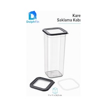 Kare Saklama Kabı 1900 Ml Siyah 11 X 11 X 24,5 Cm