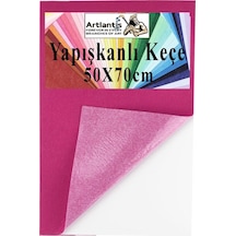 Yapışkanlı Keçe 50x70 Cm 1 Adet 2.0 Mm Kendinden Yapışkanlı Renkli Hobi Keçesi Elişi Keçe Kumaşı Anasınıfı Kreş Etkinlik Pembe
