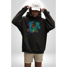 Karol G Şarkıcı Kadın Erkek Siyah Kapüşonlu Sweatshirt Hoodie Siyah