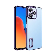 Zore Redmi 12 Kılıf Kamera Korumalı Logo Gösteren Ogaa Omega Kapak - Derin Mor