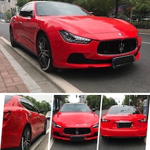 Kırmızı Renk Dayanıklı Araç Motor Mobilya Folyosu 126cm X 200 Cm