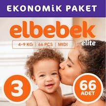 Elbebek Elite Bebek Bezi 3 Numara Midi 66 Adet