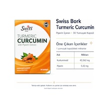 Swiss Bork Turmeric Curcumin Ve Piperin 30 Yumuşak Kapsül
