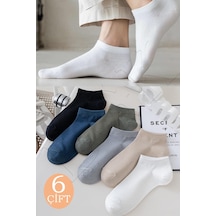 Bgk Unisex 6 Çift Kısa Yazlık Çorap Çok Renkli