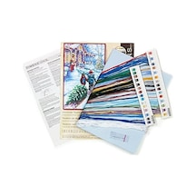 Dimensions 70-08960 Sayılı Kanaviçe Seti, Noel Geleneği, 14 Adet Beyaz Aida Bezi, 9" X 14"