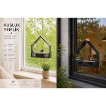 Yapışkan + Vantuzlu Kuş Yemlik Bahçe Tipi & Ev Tipi Kullanım Özel Tasarım