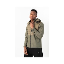 Maraton Sportswear Regular Erkek Kapşonlu Takma Kol Outdoor Açık Haki Ceket 21797 Açık Haki
