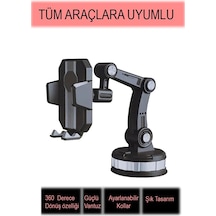 Araç İçi Telefon Tutucu, Vantuzlu Telefon Tutucu, Ayarlı Telefon