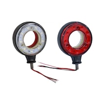 AYNA ALTI KÜPE KIRMIZI-BEYAZ TAKIM(SAĞ-SOL)2ADET 12V-24V ORTASI A