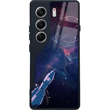 Tecno Camon 40 Space Rocket Tasarımlı Glossy Telefon Kılıfı Çok Renkli