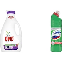 Sıvı Çamaşır Deterjanı Sık Yıkanan Çamaşırlar İçin, 2470 Ml, 38 Yıkama, 1 Adet 1 Domestos Yoğun Kıvamlı Çamaşır Suyu Maksimum Hijyen Dağ Esintisi, 750 Ml 2