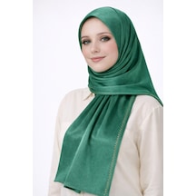 Mim Eşarp Mısırlı Eşarpları Taşlı Jan Jan Abiye Şal 75x190 Cm Zümrüt