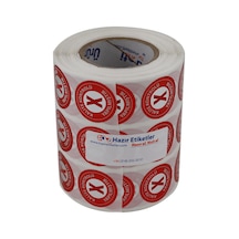 Pp Metalize Kalite Kontrolü Yapılmıştır Ret Etiketi 25mm Çap 2500 Adet Yan Yana 3 Lü Çok Renkli
