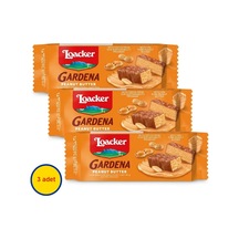 Loacker Gardena Peanut Butter - Çikolata Kaplamalı Yer Fıstığı Ezmesi Kreması Dolgulu Çıtır Gofret 38 G 3 Adet