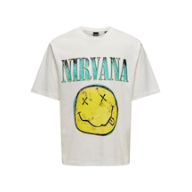 Only & Sons Erkek T-shirt Beyaz 22029524 Onsnırvana Lıfe Lıc Rlx Ss