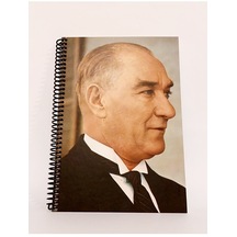 Keskin Color 17 x 24 CM 100 Yaprak Çizgisiz Spiralli Atatürk Kapaklı Defter Krem