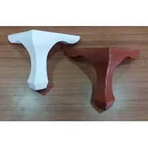 Mobaksaksesuar Lükens Ayak 10-14 Cm Beyaz Ve Kahve