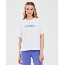 Skechers Graphic T-Shirt W Short Sleeve Kadın Beyaz Tshirt S241199-100