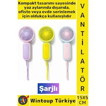 Vantilatör Kompakt Sessiz Çalışma Yoğun Üfleme Kablosuz Taşınabilir Şarjlı Mini El Fanı Vantilatör