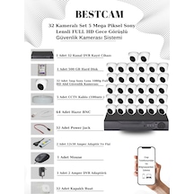 32 Kameralı Set 5 Mp Sony Lensli Full Hd Dome Kamera 500 Gb Hdd