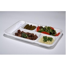 Dağyüce Tek Kullanımlık Köpük 5 Bölmeli Tabldot Köpük Tabak - 26.5x35 Cm. - 10 Adetlik 1 Paket