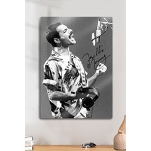 Metal Üzeri Baskı - Freddie Mercury, Queen, İmzalı Bohemian Rhapsody, Dekoratif Tablo