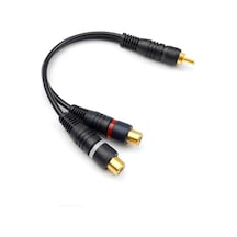 Powermaster Pm-529 Siyah 1 Rca Erkek 2 Rca Dişi 25 Cm Anfi Y Kablo